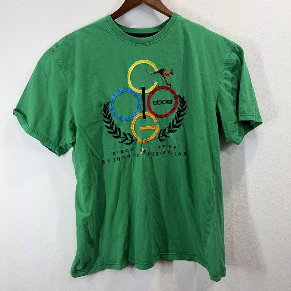 Vintage Coogi T Shirt Mens 4xl Embroidered Kangaroo Olympic Rings Y2K Australia